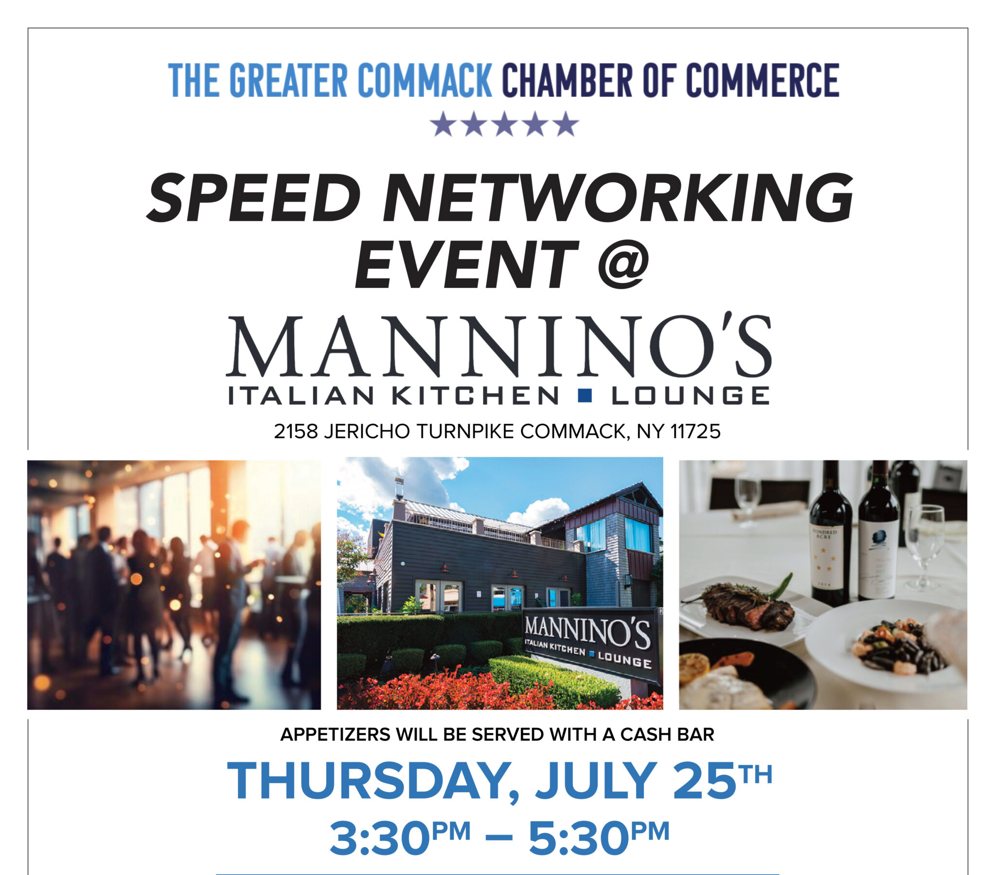 EVENT | SPEED NETWORKING @MANNINO’S IN COMMACK, JULY 25TH - The Greater ...
